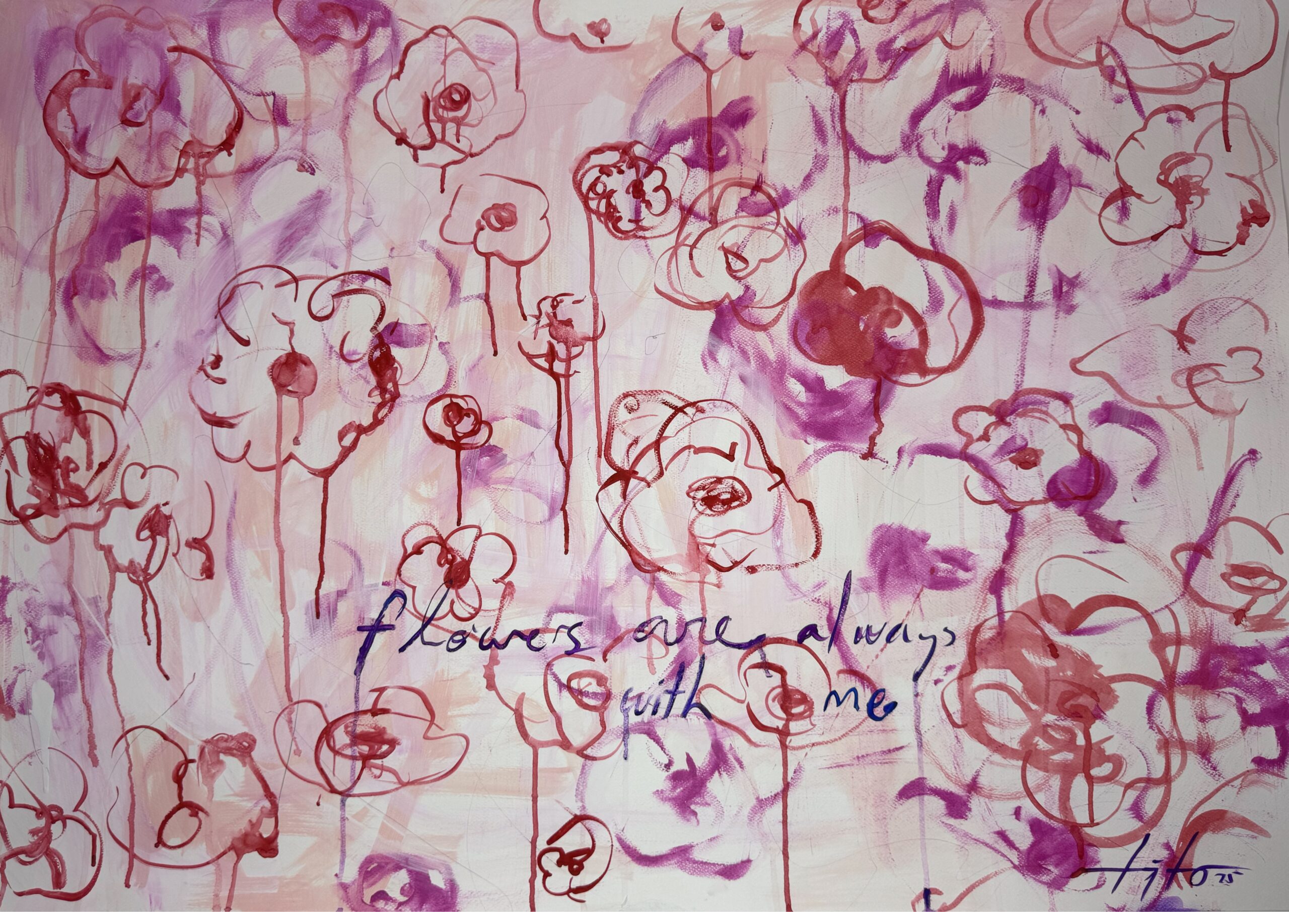 Flowers are always with me